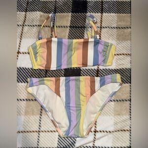 Xhilaration Pastel Striped Bikini & Bottom